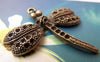 Accessories - 10 Pcs Of Antique Bronze Dragonfly Charms Pendants 35x37mm A1818