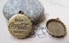 Accessories - 10 Pcs Of Antique Bronze Drink Bottle Cap Charms 24mm A2902