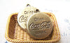 Accessories - 10 Pcs Of Antique Bronze Drink Bottle Cap Charms 24mm A2902