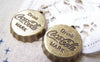 Accessories - 10 Pcs Of Antique Bronze Drink Bottle Cap Charms 24mm A2902
