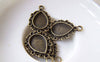 Accessories - 10 Pcs Of Antique Bronze Drop Cameo Cabochon Bases Match 10x14mm Cab A5337
