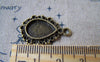 Accessories - 10 Pcs Of Antique Bronze Drop Cameo Cabochon Bases Match 10x14mm Cab A5337