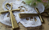 Accessories - 10 Pcs Of Antique Bronze Egyptian Ankh Cross Charms Huge Size 29x55mm A2717