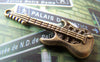 Accessories - 10 Pcs Of Antique Bronze Electric Guitar Charms 12x35mm A1697