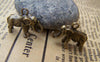 Accessories - 10 Pcs Of Antique Bronze Elephant Pendants Charms 11x19mm A2865