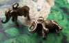 Accessories - 10 Pcs Of Antique Bronze Elephant Pendants Charms 11x19mm A2865