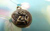 Accessories - 10 Pcs Of Antique Bronze Embossed Angel Round Charms 15mm A725