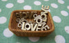 Accessories - 10 Pcs Of Antique Bronze English Word Charms 7x17mm A489