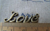 Accessories - 10 Pcs Of Antique Bronze English Word Connector Charms 11x30mm A3048