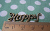 Accessories - 10 Pcs Of Antique Bronze English Word Connector Charms 14x40mm A3418