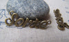 Accessories - 10 Pcs Of Antique Bronze English Word Sorte Connector Charms 12x37mm A518