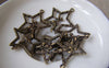 Accessories - 10 Pcs Of Antique Bronze Fairy Angel Star Charms 25x28mm A4556