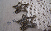 Accessories - 10 Pcs Of Antique Bronze Fairy Angel Star Charms 25x28mm A4556