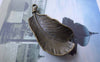 Accessories - 10 Pcs Of Antique Bronze Feather Charms 18x36mm A7781