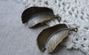 Accessories - 10 Pcs Of Antique Bronze Feather Charms 18x36mm A7781