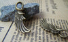 Accessories - 10 Pcs Of Antique Bronze Feather Wing Charms Pendants 10x32mm A3233