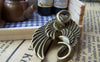Accessories - 10 Pcs Of Antique Bronze Feather Wing Charms Pendants 10x32mm A3233