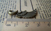 Accessories - 10 Pcs Of Antique Bronze Feather Wing Charms Pendants 10x32mm A3233