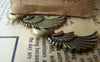 Accessories - 10 Pcs Of Antique Bronze Feather Wing Charms Pendants 10x32mm A3233