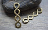 Accessories - 10 Pcs Of Antique Bronze Figure 8 Connector Charms 10x44mm A7751