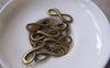 Accessories - 10 Pcs Of Antique Bronze Figure 8 Connector Charms 8x23mm A4538