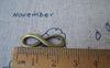 Accessories - 10 Pcs Of Antique Bronze Figure 8 Connector Charms 8x23mm A4538