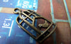 Accessories - 10 Pcs Of Antique Bronze Filigree Bird Cage Charms 13x26mm A161