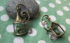 Accessories - 10 Pcs Of Antique Bronze Filigree Bird Cage Charms 20x34mm A2851