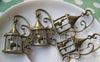 Accessories - 10 Pcs Of Antique Bronze Filigree Bird Cage Charms 20x34mm A2851