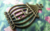 Accessories - 10 Pcs Of Antique Bronze Filigree Bird Cage Charms 21x34mm A160