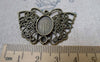 Accessories - 10 Pcs Of Antique Bronze Filigree Butterfly Oval Cameo Base Bezel Settings Match 10x14mm Cabochon A6105