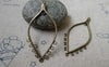 Accessories - 10 Pcs Of Antique Bronze Filigree Chandelier Earring Pendant Charms 22x50mm A6101