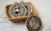 Accessories - 10 Pcs Of Antique Bronze Filigree Clock Charms 20x25mm A480