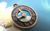 Accessories - 10 Pcs Of Antique Bronze Filigree Clock Charms 20x25mm A480