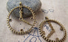 Accessories - 10 Pcs Of Antique Bronze Filigree Clock Pendants Charms 30mm A477