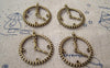 Accessories - 10 Pcs Of Antique Bronze Filigree Clock Pendants Charms 30mm A477