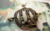 Accessories - 10 Pcs Of Antique Bronze Filigree Crown Connectors Charms 23x32mm A776
