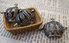 Accessories - 10 Pcs Of Antique Bronze Filigree Crown Connectors Charms 23x32mm A776