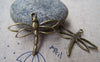 Accessories - 10 Pcs Of Antique Bronze Filigree Dragonfly Charms Pendants 27x33mm A1815