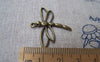 Accessories - 10 Pcs Of Antique Bronze Filigree Dragonfly Charms Pendants 27x33mm A1815