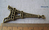 Accessories - 10 Pcs Of Antique Bronze Filigree Eiffel Tower Pendants 25x45mm A4242