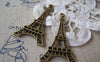 Accessories - 10 Pcs Of Antique Bronze Filigree Eiffel Tower Pendants 25x45mm A4242