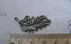 Accessories - 10 Pcs Of Antique Bronze Filigree Feather Charms 19x37mm A7737
