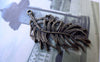 Accessories - 10 Pcs Of Antique Bronze Filigree Feather Charms 19x37mm A7737