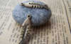 Accessories - 10 Pcs Of Antique Bronze Filigree Fish Bone Pendants Charms 9x25mm A657