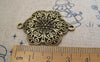 Accessories - 10 Pcs Of Antique Bronze Filigree Flower Connector Pendants  28x40mm A2181