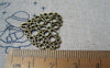 Accessories - 10 Pcs Of Antique Bronze Filigree Flower Heart Charms 23x24mm A4757