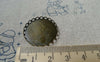 Accessories - 10 Pcs Of Antique Bronze Filigree Flower Round Bases Match 25mm Cameo A5702