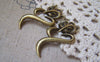 Accessories - 10 Pcs Of Antique Bronze Filigree Fox Charms 19x34mm A5205