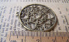 Accessories - 10 Pcs Of Antique Bronze Filigree Heart Ring Charms 32mm A1516